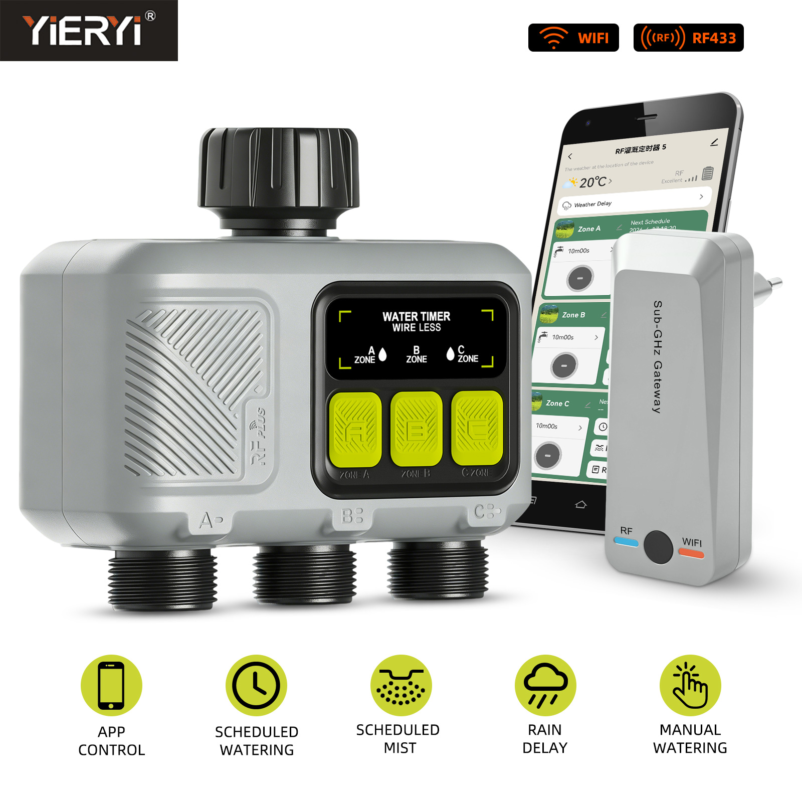 Smart Garden Zone - Controlador de Irrigação Inteligente Yieryi 3