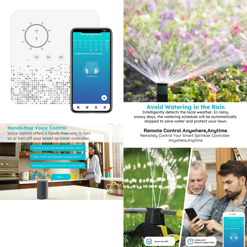 Smart Garden Zone - Qwinn 2026-Rehent Temporizador de Irrigação Inteligente