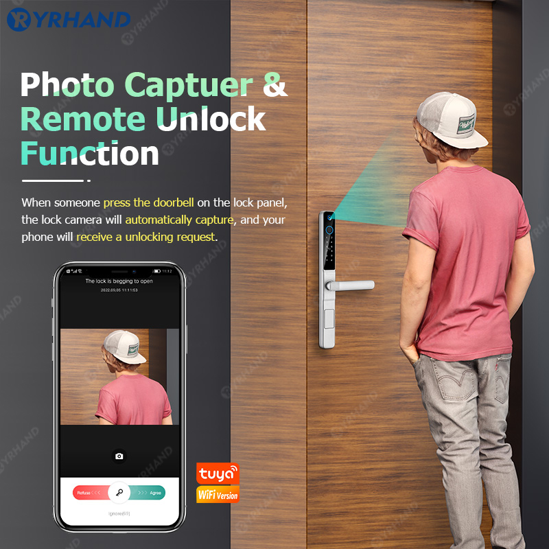Yrhand ip66 keyless olho de ga - Smart Garden Gate Lock avaliação e preço