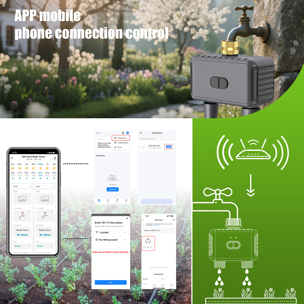 Tuya wi fi temporizador de águ - Smart Garden Iot avaliação e preço
