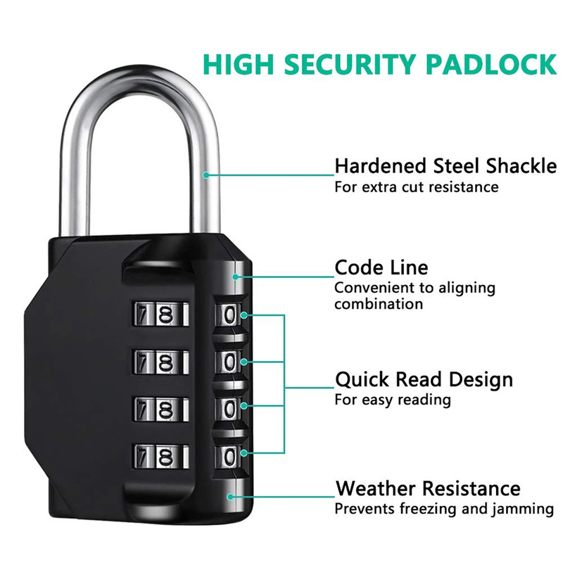 1 unidade de cadeado de combin - Smart Garden Gate Lock avaliação e preço