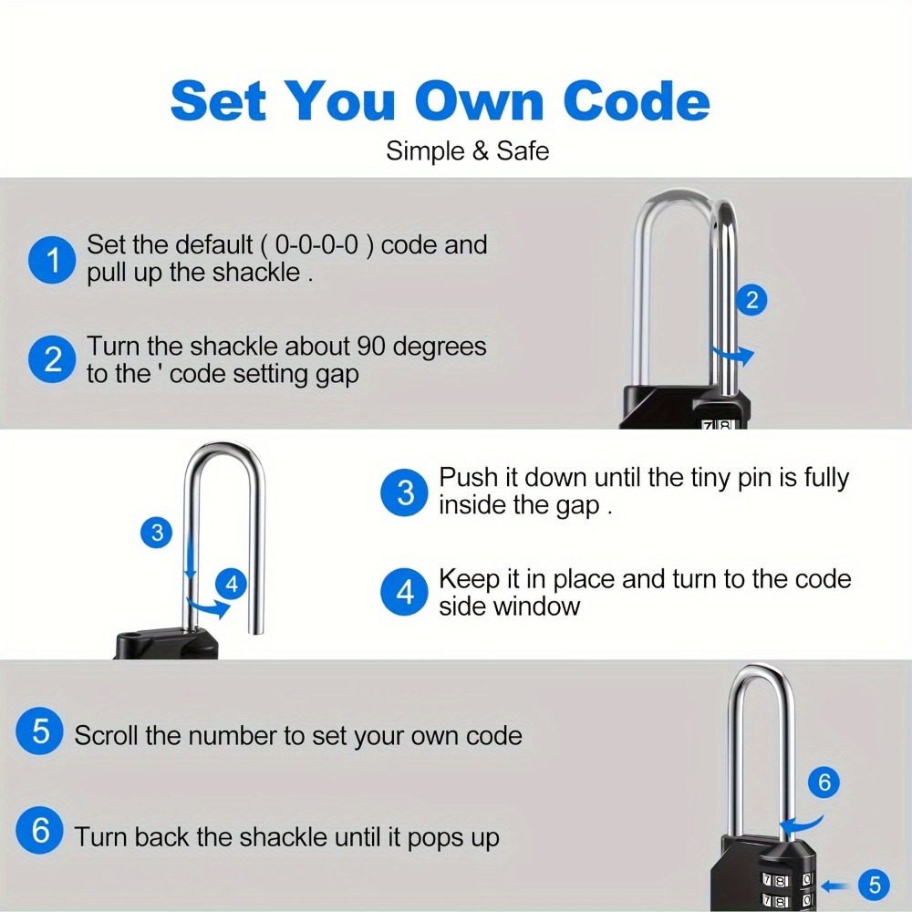 Cadeado de Combinação de 4 Díg - Smart Garden Gate Lock avaliação e preço