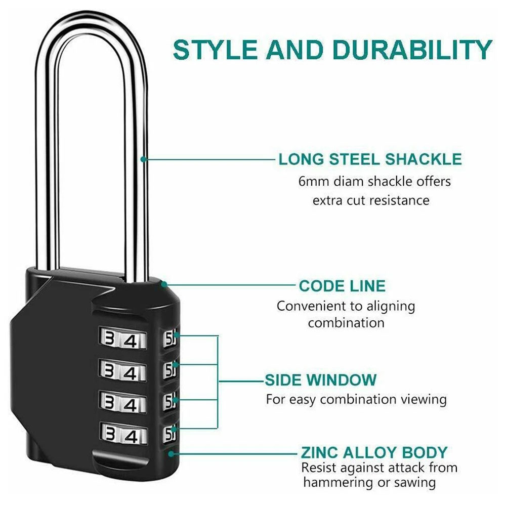 Cadeado de Combinação de 4 Díg - Smart Garden Gate Lock avaliação e preço