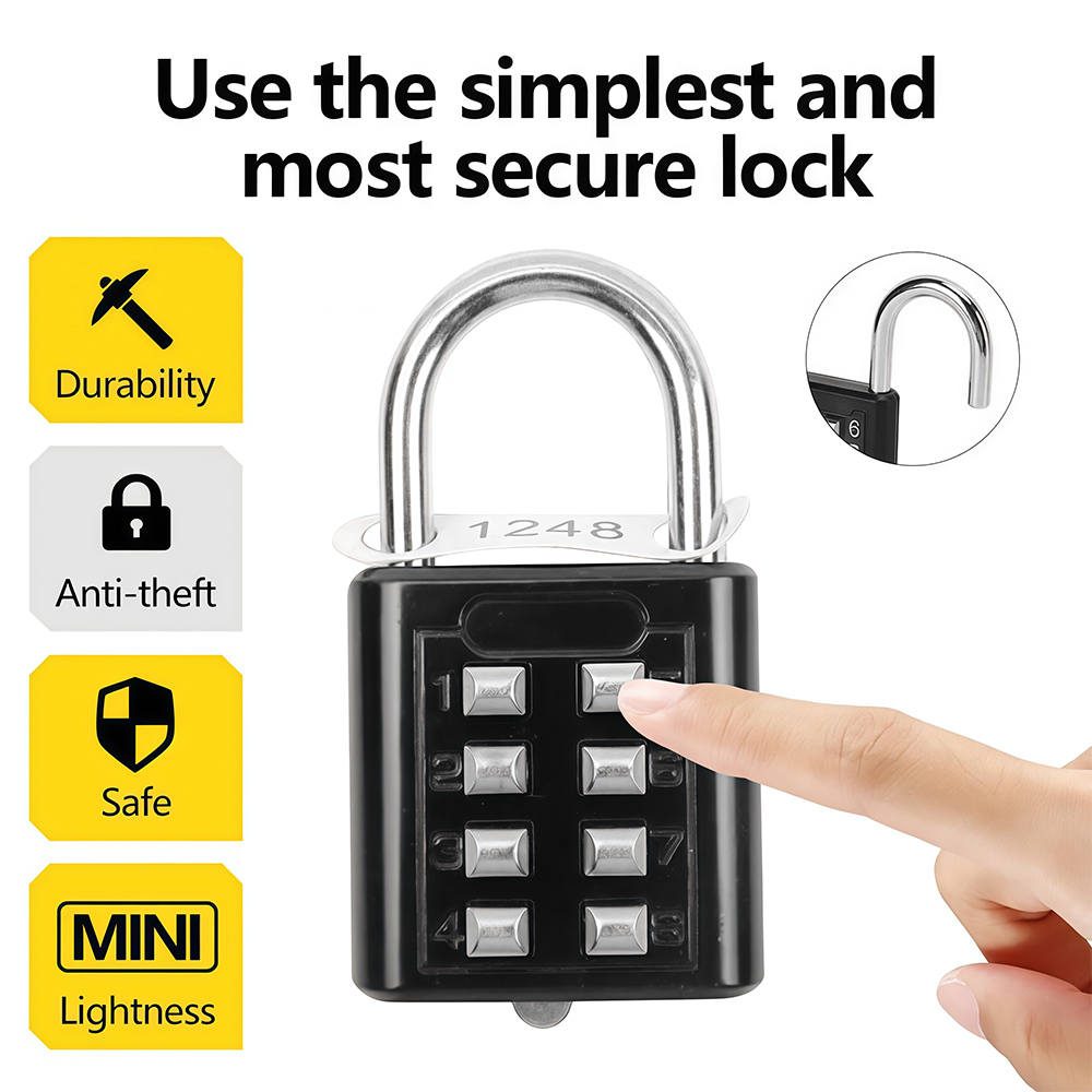 Combinação de 8 dígitos botão  - Smart Garden Gate Lock avaliação e preço