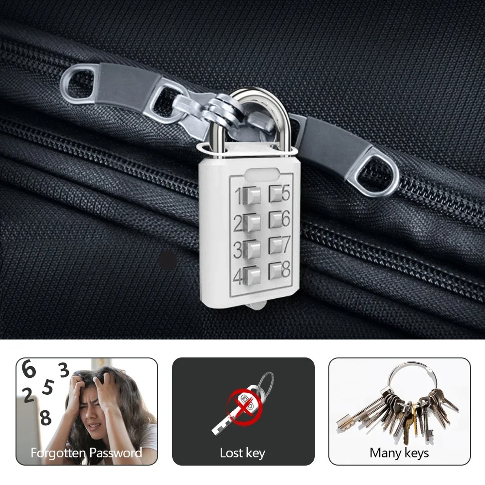 Combinação de 8 dígitos botão  - Smart Garden Gate Lock avaliação e preço